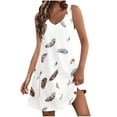 thumbnail image 1 of Vestidos de Verano con Cuello en V para Mujeres 2025 Casual con Bolsillos Boho Beach Camisetas Vestido Tanque Suelto, 1 of 7