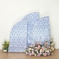 thumbnail image 5 of Efavormart Set of 3 White Blue Satin Chiara Backdrop Stand Covers With Chinoiserie Floral Print, Fitted Covers For Half Moon Wedding Arches 5ft, 6ft, 7ft, 5 of 5