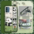 thumbnail image 5 of LYM-Phone Case For Nokia C300 4G, Fashion Design Wrist Strap Back Cover Panda Ring Waterproof Silicone Soft case Phone Holder Durable Wristband Kickstand Lanyard Shockproof Anti-dust, 5 of 9