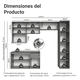 thumbnail image 3 of Cocina Integral Completa Modular Madesa Nice 240m Gris 09, 3 of 10