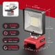 thumbnail image 3 of Luz de Trabajo 18V p/ Batería Milwaukee 18V, Luz Inalámbrica 27W 2700LM, Linterna LED de Inundación c/ cabezal ajust. 140° y puertos USB & Type-C (sin batería), 3 of 7