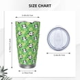 thumbnail image 4 of Gaeub Cartoon Panda And Leaf 1 Print 20-Ounce Stainless Steel Car Cup,Tumblers Cups with Lids and Straw,Coffee Cups for Adults Kids Home Car Office School Travel Party-Straw Three-piece Set, 4 of 8