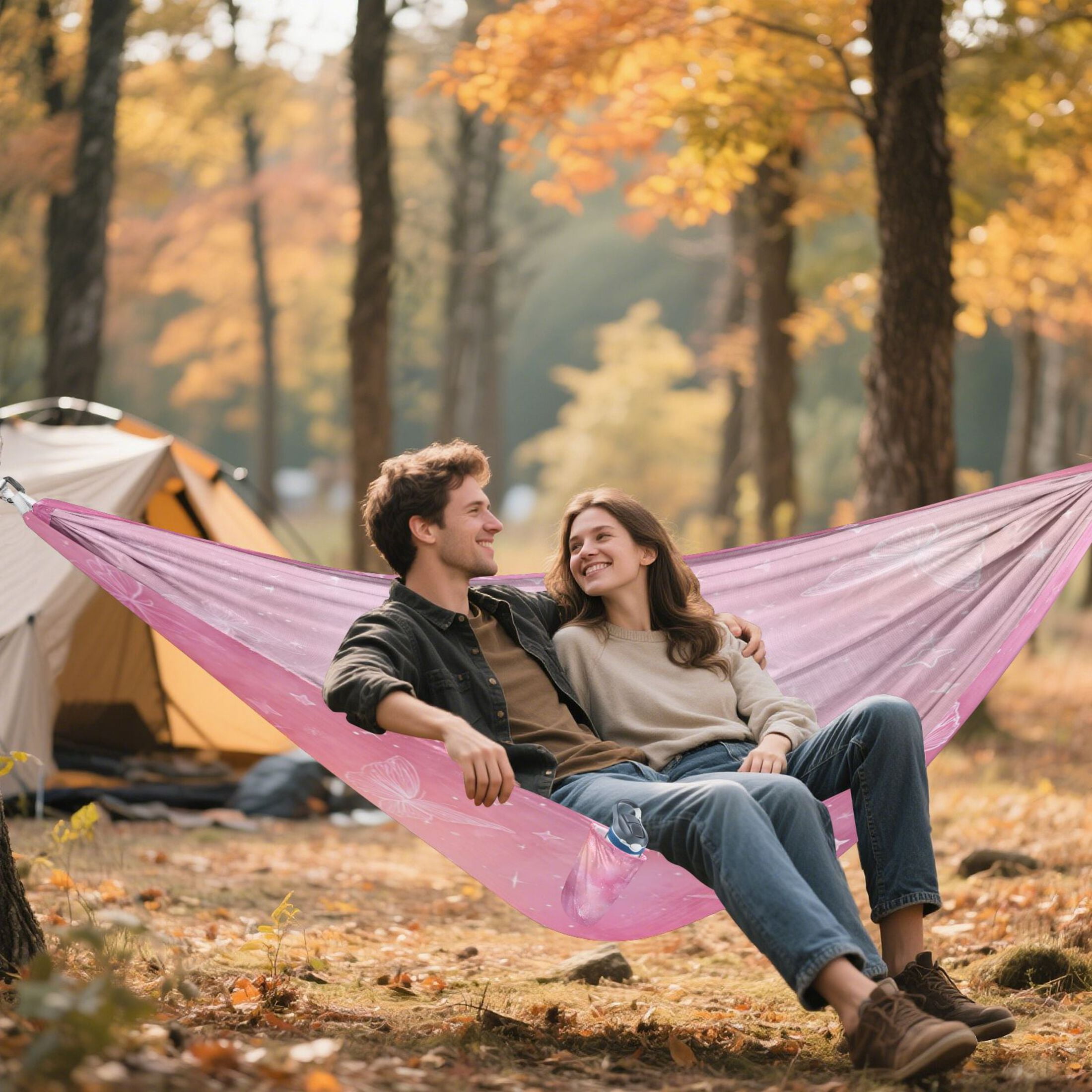 Hanging Hammock Portable Travel Camping For Outdooor Beach Camping Hiking Soft Background