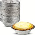 thumbnail image 2 of LOVEVER 100 Pack 5” Aluminum Foil Pie Pans  5 Inch Disposable Aluminum Baking Pie Pan  Deep Foil To Go Food Storage Containers Freezer Safe For Catering  Packaging, 2 of 4