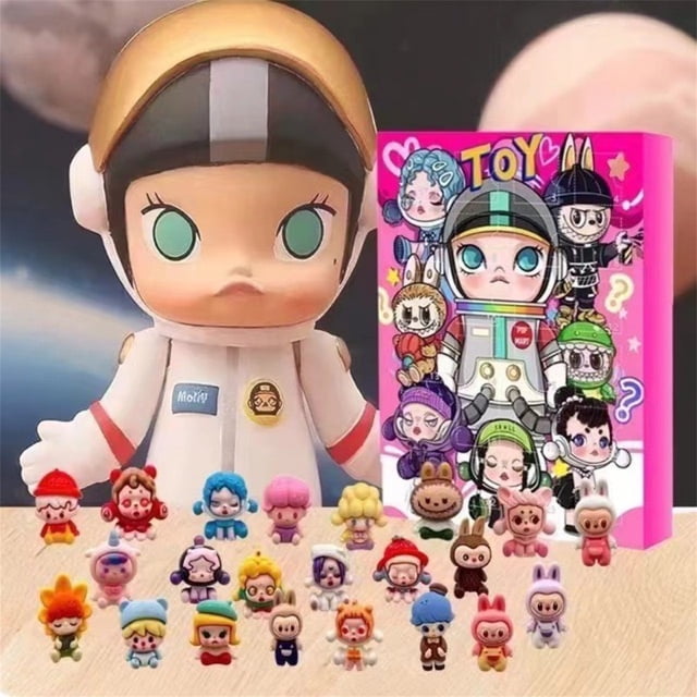 POP MART LABUBU Advent Calendar 2024,The Monsters Exciting Macaron Figuter Doll Toy Keychain Type Design Gift Etciting Macaron Plush Dolls Figure Toy Box Clearance