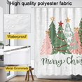 thumbnail image 5 of Merry Christmas Shower Curtain 72" x 72" Christmas Trees Home Bathroom Decorations Santa Xmas Pine Trees Bathtub Curtain Set with 12 Hooks, 5 of 6