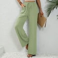 thumbnail image 4 of Aloohaidyvio Wide Leg Dress Pants Women's High Waisted Business Casual Trousers Mint Green S, 4 of 6