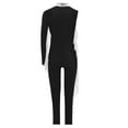 thumbnail image 3 of iixpin Full Body Leotard for Kids Girls Gymnastics Ballet Unitard Catsuit Bodysuit Dance One Piece Jumpsuit Black 16, 3 of 4