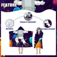 thumbnail image 3 of Spaceman Hooded Beach Towel for Boys, Soft & Absorbent Universe Spaceman Poncho Towel, Cool Cartoon Spaceman Bathrobe for Kids, Quick Dry Swim, Pool, and Bath Time Space 30 X 50, 3 of 6