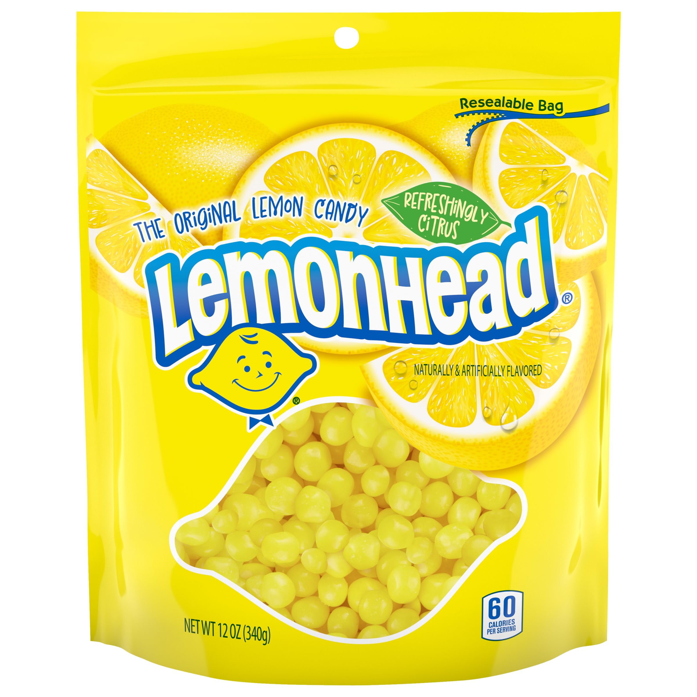 Ferrara Lemonhead Lemon Candy 0.8 Oz Pack of 24 Hard Lemon Candy