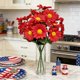 thumbnail image 4 of Ramo artificial de plástico con flores para la decoración del Día de la Independencia | Arreglo floral artificial para el hogar, la oficina y el porche, 4 of 7