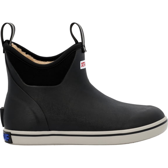 Women's Fleece Lined Ankle Deck Boot, Black, Size 10(M)