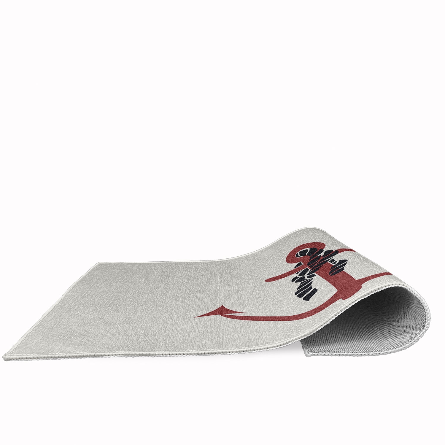 Simply Daisy 3' x 5' Anchor and Rope Nautical Chenille Rug, Ligonberry Red