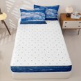 thumbnail image 4 of Erosebridal Scenic Nature Zipper Twin Comforter Sets with Fitted Sheet and 2 Pillowcases,Snow Mountain Zipper Bedding Set For Boys,Reversible,4pcs, 4 of 7