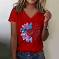 thumbnail image 2 of T Shirts For Women Womens Tops Graphic Shirts Sunflower Pattern Print Crew Neck Short Sleeve Tees Loose Tshirts Cute Casual Teacher Outfits, 2 of 5