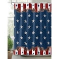 thumbnail image 2 of Patriotic Stripe Stars Shower Curtain, Farmhouse Country Bathroom Decor Curtains Set with Hooks, Red White and Blue Waterproof Fabric Home Accessories， Stall 54 X 78 Inch, 2 of 6