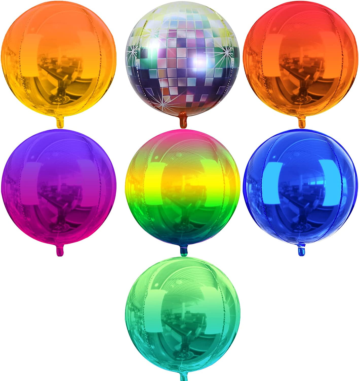 Lot de 5 ballons fluo à LED blanche 'Globos' 25 cm - La Fourmi creative