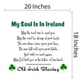 thumbnail image 4 of QUOTES - My Soul Is In Ireland Old Irish Blessing Lettering Art Inspirational Good-Luck Wish Quotes Decoration Shamrock Leaves Design Vinyl Home Wall Decal Sticker 20" x 18", 4 of 5