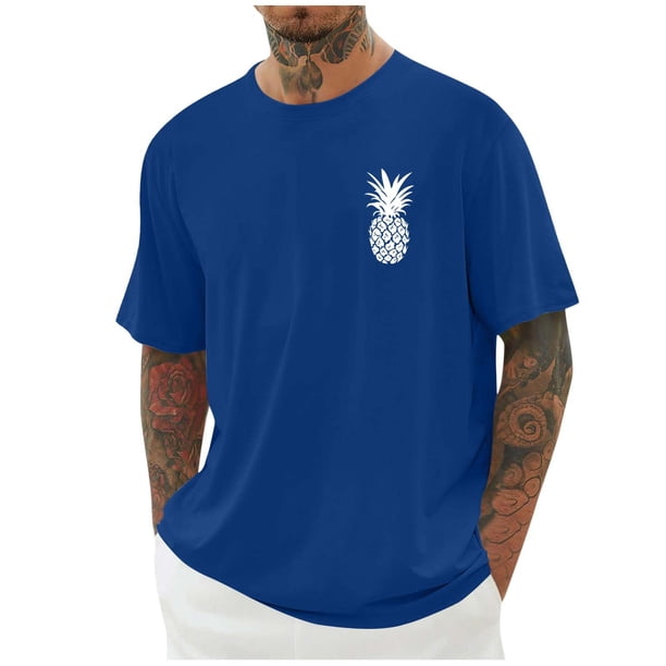 Camisetas de Manga Larga de Algodón Moda Casual Manga Corta Cuello Redondo Blusas para Al Aire Libre, Casual, Uso Diario