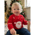 thumbnail image 6 of RUINIXCW Toddler Baby Baby Girl Boy Christmas Ugly Sweater Fall Winter Xmas Fuzzy Mohair Knit Sweaters Infant Girl Boy Warm Jumper Pullover Tops, 6 of 10