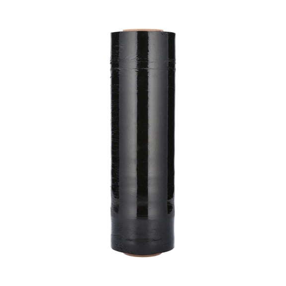 MMBM Tinted Black Stretch Wrap 18" x 1500' 47 Gauge 4 Rolls Hand Film for Pallet Moving and Packing