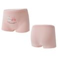 thumbnail image 2 of Rimyaw Girls Cotton Underwear 4-Pack Soft Boxer Briefs Pruple Cat Graphic Underpants Size 12, 2 of 7