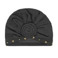 thumbnail image 5 of CUIYUAN Knotted Headwraps for Women Chemo Headwear Turban Soft Cancer Head Scarf Hats Beanie Elastic Hair Wraps Beanie Soft Sleep Caps Turban Hat for Women Head Wraps Black, 5 of 5