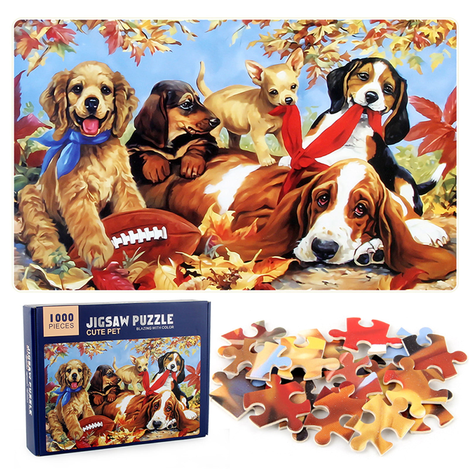 New Jigsaw Puzzles Pieces Piece 1000 Puzzle Dog Education Kids Adults Toy Adult 