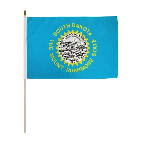 South Dakota 12x18in Stick Flag