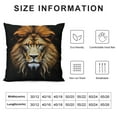 thumbnail image 5 of JEUXUS  Lion Pillow Case Cool Brown Lion Head on Black Background Throw Pillow Case  Cushion Cover for Men Women Brown Black, 5 of 5