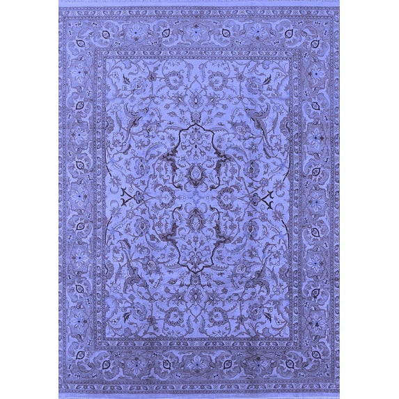 Ahgly Company Indoor Rectangle Oriental Blue Industrial Area Rugs, 4' x 6'