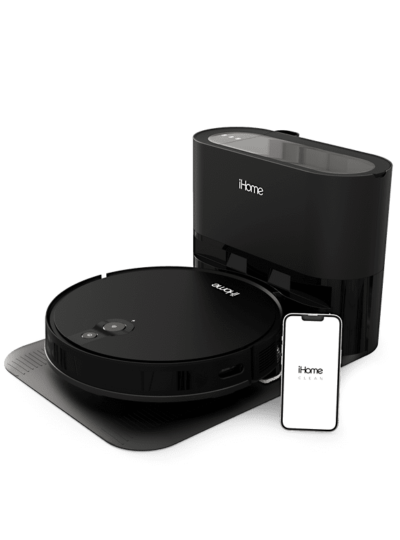 iHome AutoVac Eclipse Pro 3-in-1 Robot Vacuum and Vibrating Mop, Homemap Navigation