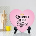 thumbnail image 3 of Queen Of The Office Heart Table Sign with Acrylic Stand (6x5") | Home & Office Decor, 3 of 5