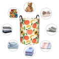 thumbnail image 6 of XMXT Collapsible Laundry Basket, Colorful Peach Print Polyester Waterproof Laundry Hamper, 40L, 6 of 8