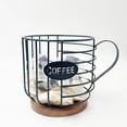 thumbnail image 2 of Estante de almacenamiento para café con forma de taza de Lron Wood Products, cesta de almacenamiento para cocina, sala de estar, 2 of 5