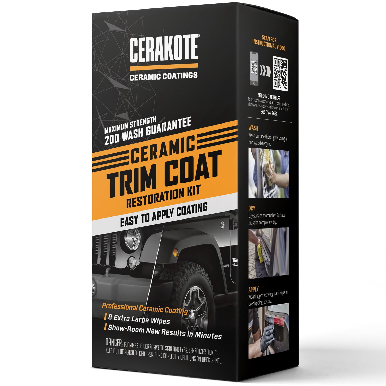 CERAKOTE Ceramic Trim Coat, Plastic Trim Restorer - Lasts 200 Washes