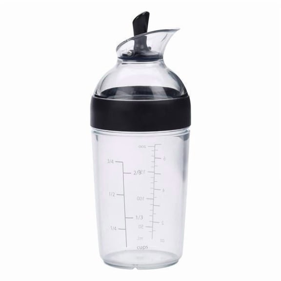 yotijay 4x1pc Small Salad Dressing Shaker Sauces Mixer 240ml black