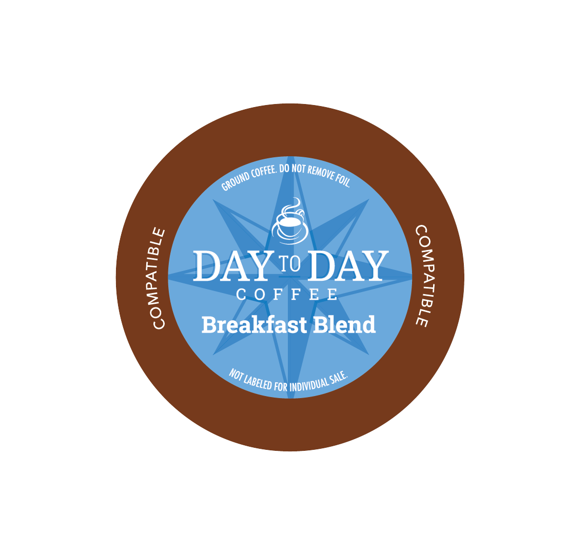Day To Day Breakfast Blend Single Serve Coffee Cups, Fits Keurig K Cup Brewers, 72 Coffee Pods