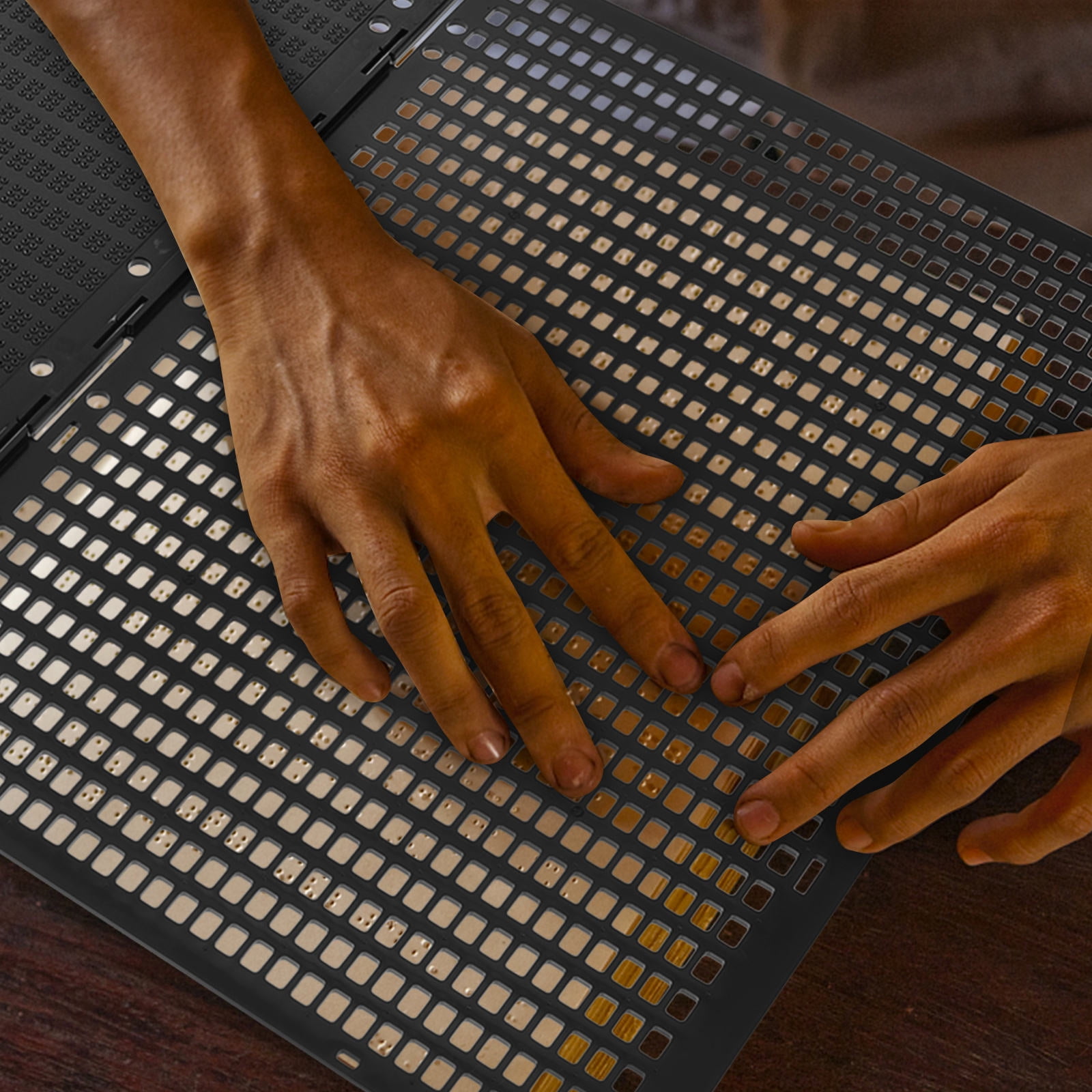 NICEXMAS Braille Sticker Set for Visually Impaired with Writing Plate and Stylus Tablet for Easy Tactile Communication