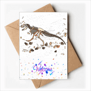 bs b miniature dinosaur Welcome Back Greeting Cards Envelopes Blank
