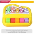 thumbnail image 3 of Children’s Xylophone Piano Toy, 5-Key Percussion Set with Tambourine, Color-Coded Musical Instrument for Ages 0-3, Hand-Eye Coordination Training, Yellow Design, 3 of 5