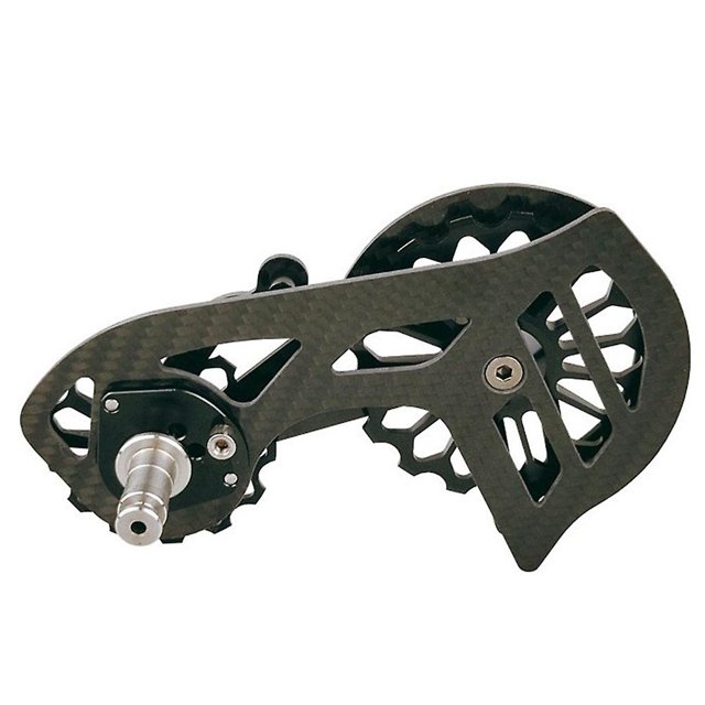 Derailleur trasero de bicicleta de carretera para Shimano 8000 8050 fibra de carbono, negro Afortunado Sencillez