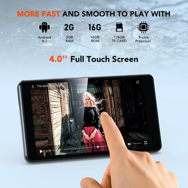 Full Touch Screen Hifi MP4 Player Bluetooth 5.0 WiFi smart AI