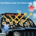 thumbnail image 5 of FUIALDOLG Car Windshield Sun Shade White Daisy Windshield Cover Automotive Interior Protection Front Window Sun Visor Protector Blocks UV Rays Keep Your Vehicle Cool, 5 of 7