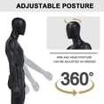 thumbnail image 4 of Kinbor 72.8Inch Full Body Male Mannequin, Dress Form Adjustable with Detachable Metal Stand for Retail Clothing Shops, 4 of 7