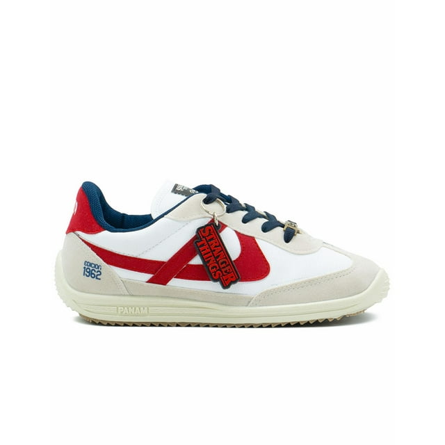 Tenis Panam Para Hombre Colaboración Stranger Things Edición Limita blanco 28