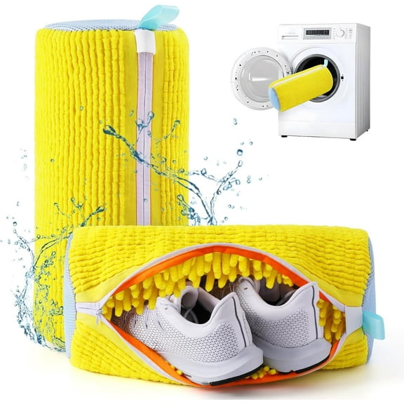 Shoe Washing Machine Bag, Invisible Zipper Side Opening Shoe Washing Bag for Washer and Dryer, Shoe Laundry Bags for Sneakers, Reusable Shoe Cleaning Bag for All Shoe Sizes(Laundry shoe bag)