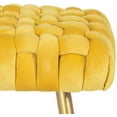 thumbnail image 2 of Homebeez Vanity Stool Upholstered Footrest Stool Modern Dressing Stool Side Table Footstool,Yellow, 2 of 9