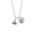 thumbnail image 2 of Delight Jewelry Silvertone HOPE Stamp Silvertone Script Initial Disc - S - Charm Necklace, 20"+3", 2 of 4