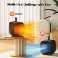 thumbnail image 4 of WAA Portable Ceramic Space Heater Dual Protection, Adjustable Thermostat for Office Desk,Black, 4 of 7